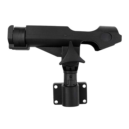 2X Adjustable 360 Degree Boat Kayak Side/Rail/Flush Fishing Rod Holder Rack