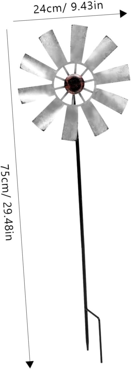 Metal Rotating Windmill Decor for Garden Durable Outdoor Pinwheel for Lawn and Patio Garden Windmill Ornament for Home and Landscape Decoration