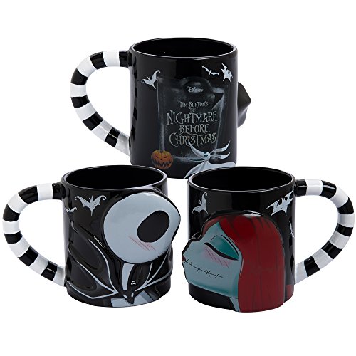Vandor 84001 The Nightmare Before Christmas 20 Oz. Mug Set,Black