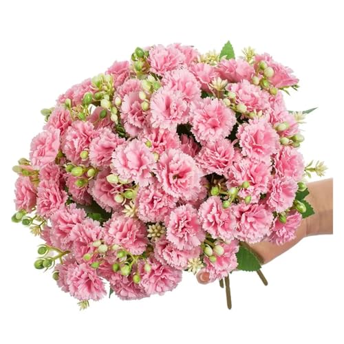 Flores artificiales resistentes al exterior para decoración de jardín 6
