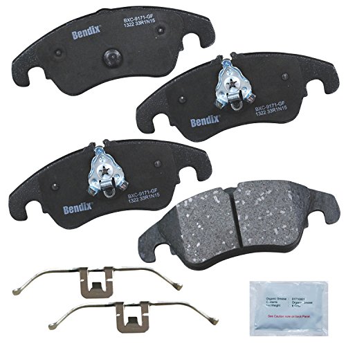 Bendix Priority1 CFC1322 Ceramic Front Brake Pads for Audi A4 allroad 2015-2013, A5 2009-2008, A5 2016-2015, A6 2015-2012, A6 Quattro 2015-2013, A7 Quattro 2015-2014, Q5 2016-2009
