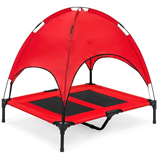 Best Choice Products 36in Outdoor Raised Mesh Cot Cooling Dog Pet Bed w/Removable