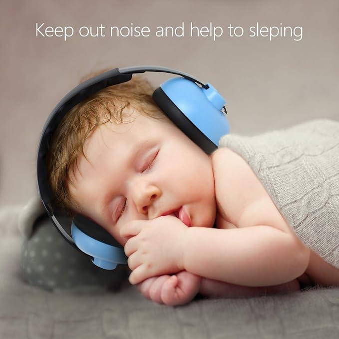 Aisbugur Baby Ear Protection Noise Cancelling Headphones Adjustable Kids Ear Muffs Hearing Protection for Infants Toddlers Children Lightweight Soft Padded Ear Defenders for Loud Events Travel (Blue) 3