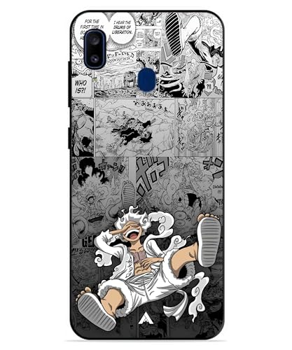 Image of Premium Anime 2 Case for Samsung Galaxy A20 (Glossy Finish) Soft-Touch Metal TPU Back Cover, Shockproof, Designer, Aesthetic Mobile Phone Case