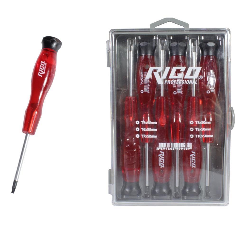 Rico 013-KK1971 - Set di 6 cacciaviti Torx da orologiaio