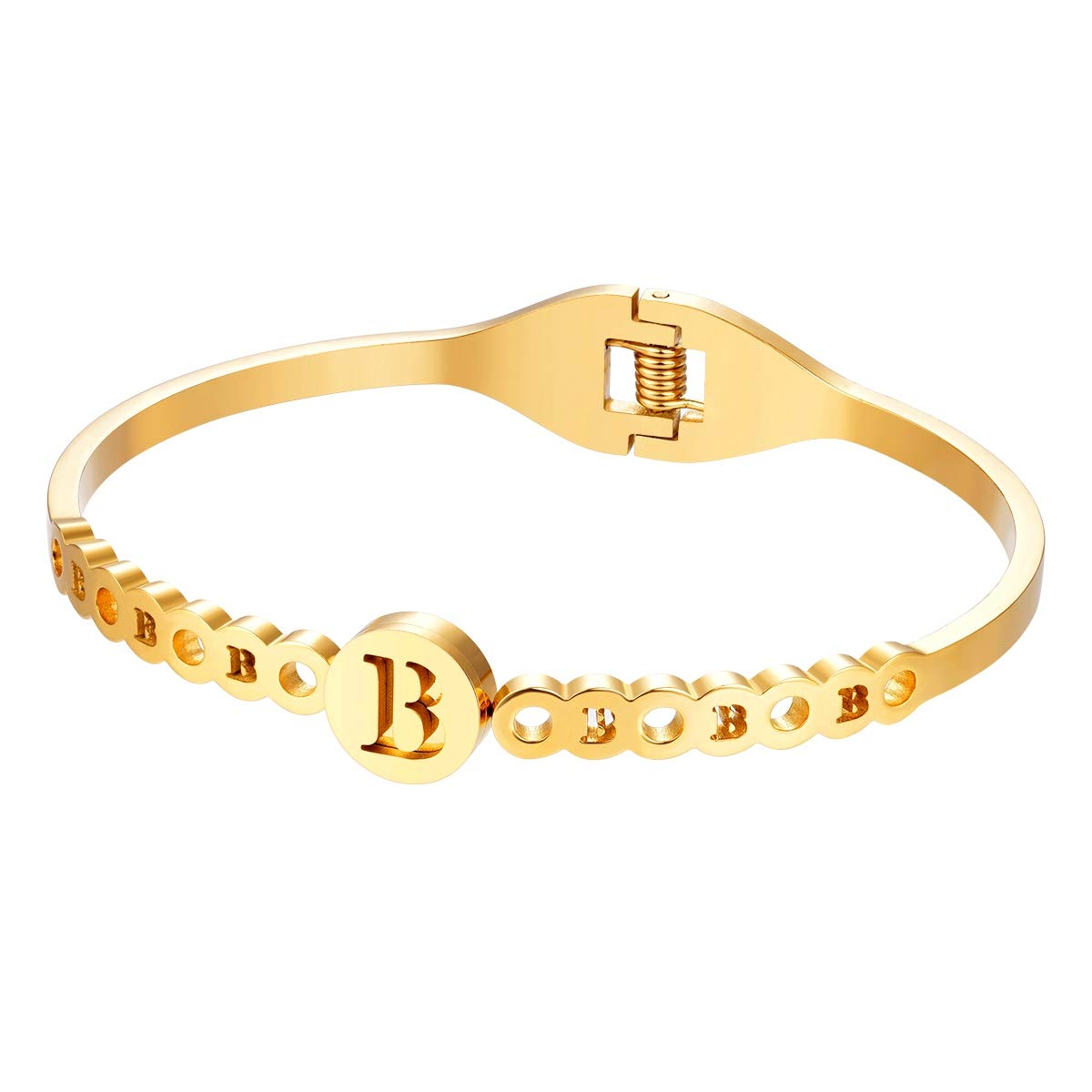 BIJOUX BOBBIBIJOUX BOBBI Gift Packaging Alphabet Initial/Letter Bangle Bracelet Stainless Steel - Quality Guaranteed