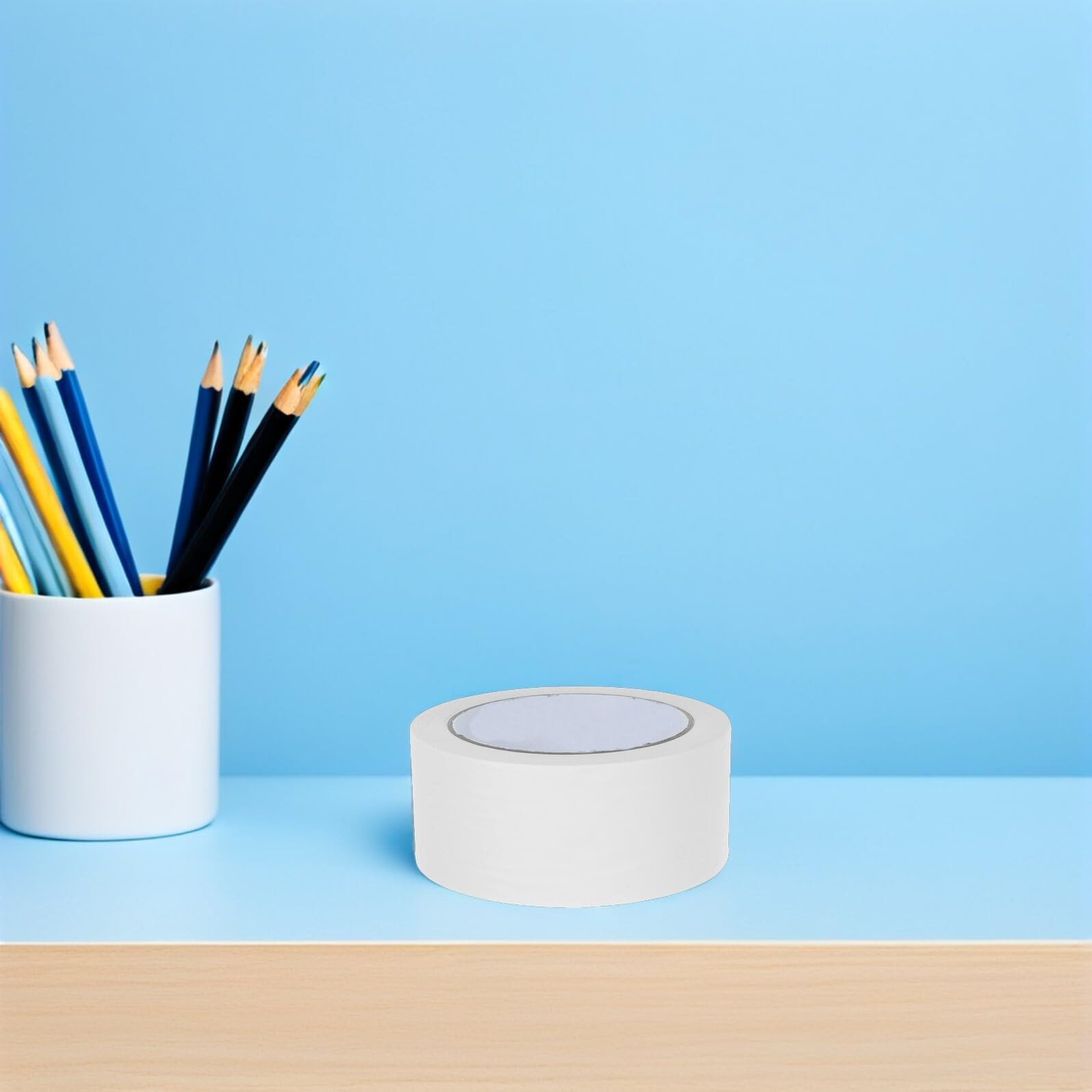 4 Rouleaux Ruban Adhésif Blanc Auto-adhésif Ruban Kraft Recyclable Résistant et Déchirable pour Emballage Scellage de Cartons Déménagement et Expédition Surface Mate Écrivable
