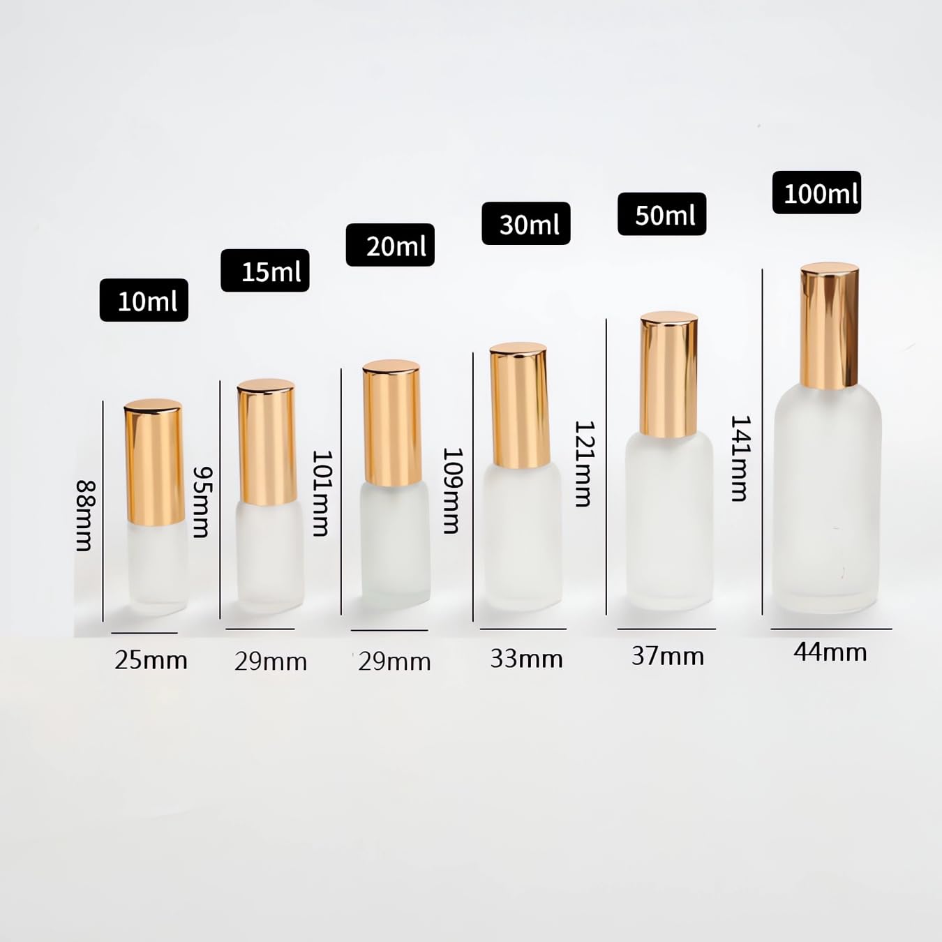 24 Pezzi 15ml Vuoto Bottiglie Atomizzatore Vetro Trasparente Opaco di Profumo con Tappi di Profumo flacone spray Con Sprayer per Vita Quotidiana+ 1 x imbuto