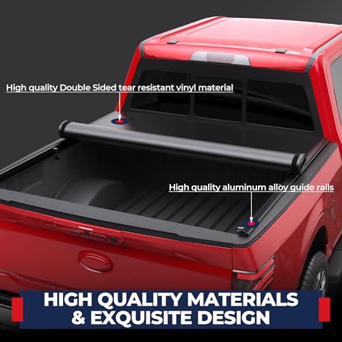 Image of MOSTPLUS Roll-Up Soft Vinyl Truck Bed Tonneau Cover Compatible for 2019-2025 Ford Ranger 6FT Feed Bed
