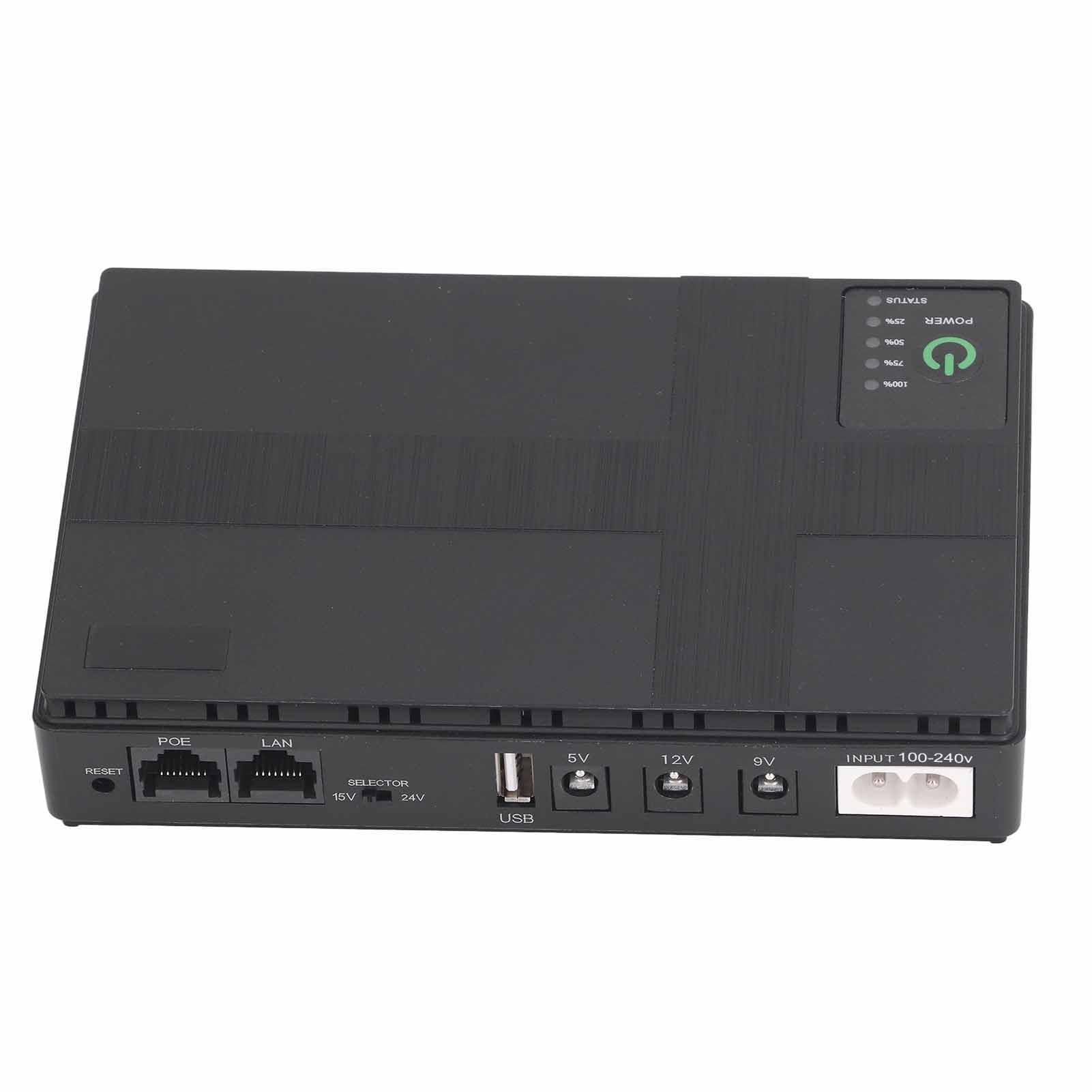 ciciglow Mini UPS Battery Backup, Uninterruptible Power Supply for Router Modem Security Camera Fax Machine, 5V 9V 12V 2A PoE 15V 24V 1A Output, 85 to 265V-image-27