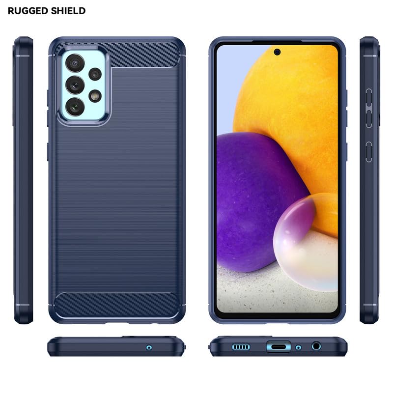Image of Hybrid Carbon Fiber Back Case for Samsung Galaxy A72 4G / A72 5G (Blue)