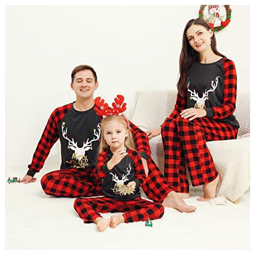 OhhGo DAD familj jul matchande kläder föräldra-barn outfit kvinnor män barn spädbarn pläd nattkläder jul pyjamas set XL