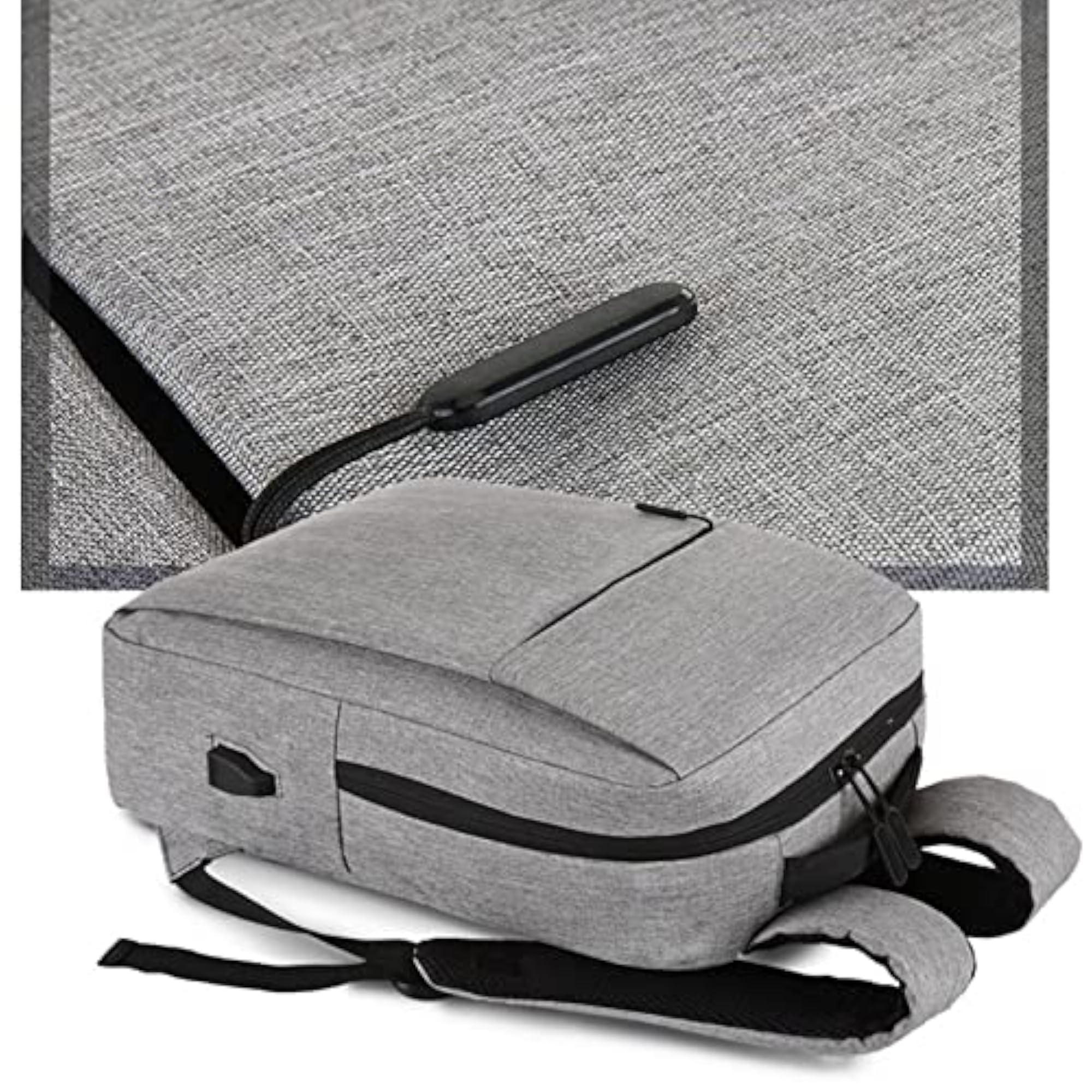 Men's Waterproof Oxford Cloth Backpack, USB Charging Rucksack