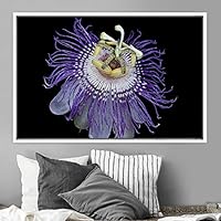 Framed Canvas Wall Art Flora Snapshot Closeup Dark Expressive Farmhouse/Country Floral Multicolor Photography Realism Single - 16x24 inches