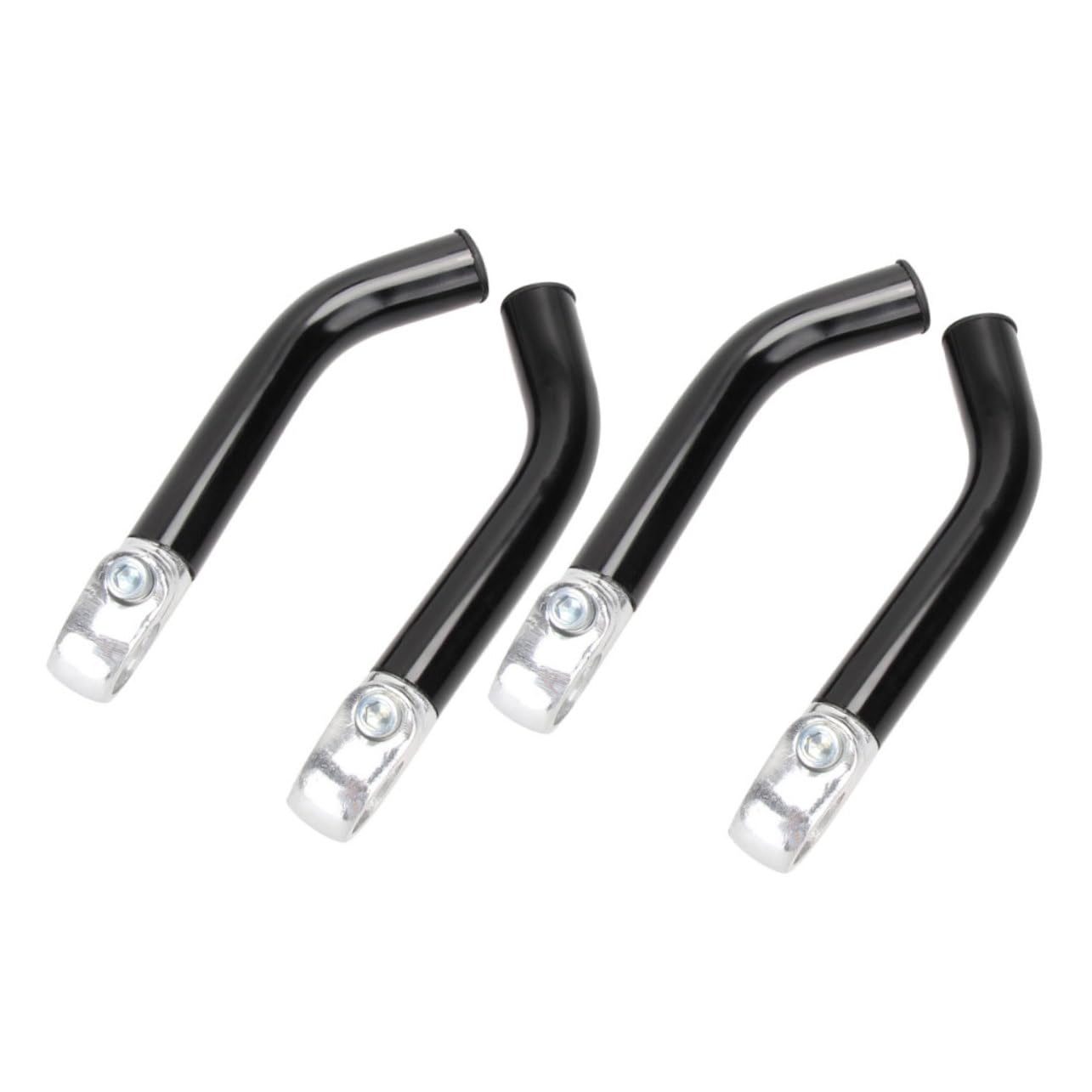 Embouts de Guidon pour Vélos 4 Pièces en Alliage D’Aluminium Noir