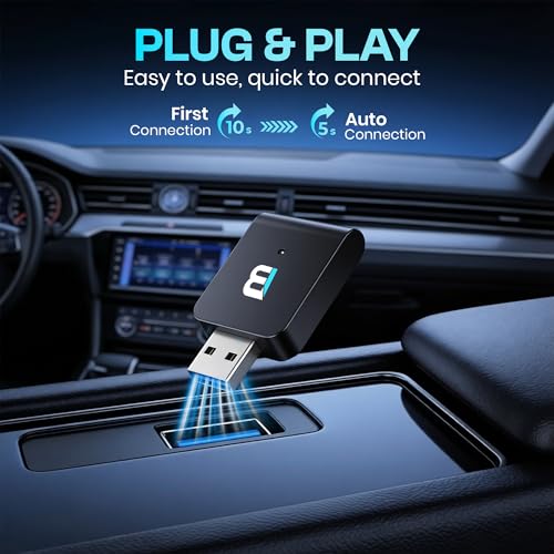 Image of BASSOHOLIC CAA02 2-in-1 Wired to Wireless Adapter for Android Auto & CarPlay | Convert OEM Wired to Wireless | Bluetooth & WiFi | Auto Reconnect | Plug & Play | 1 Year Warranty