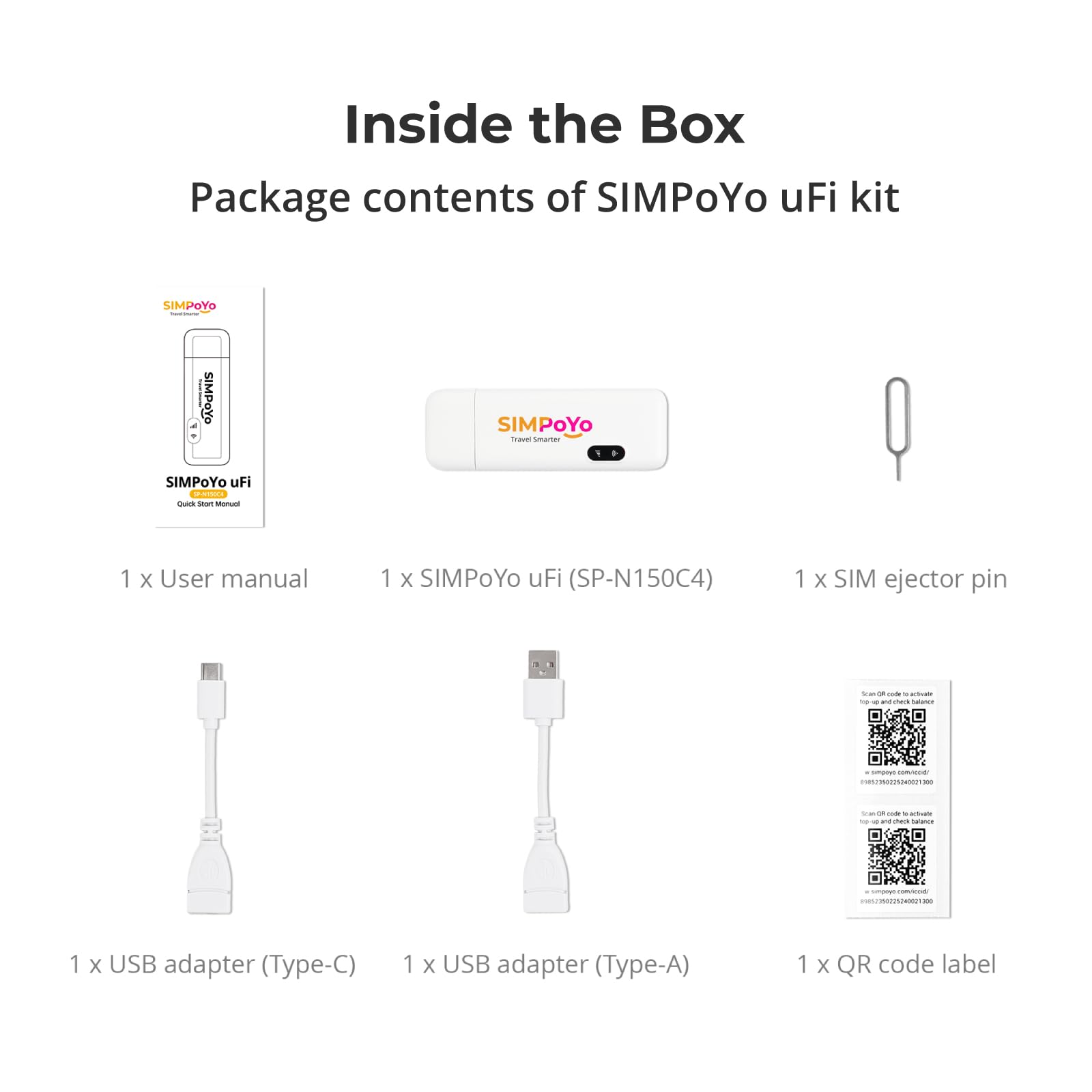 SIMPoYo USB Dongle, Wireless Network Wi-FI Adapter, Plug and Play Wi-FI Hotspot with 10G SIM Card for Slate 7/Beryl AX/Slate AX/Opal, 4G LTE Mobile Unlocked Modem for Desktop/Laptop/Travel/Business