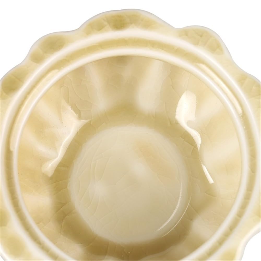 Elegante Bruciatore di incenso creativo in ceramica con coperchio, ornamento da tavolo for soggiorno, porta for meditazione, yoga e spa Bruciatore di incenso