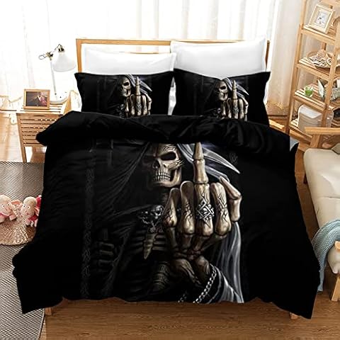 AVJWWD Housse de Couette Tête de Mort Cover
