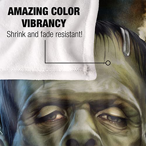 Logovision Universal Monsters Blanket, 50 Inchx60 Inch Frankenstein Head Silky Touch Super Soft Throw Blanket thumb #3
