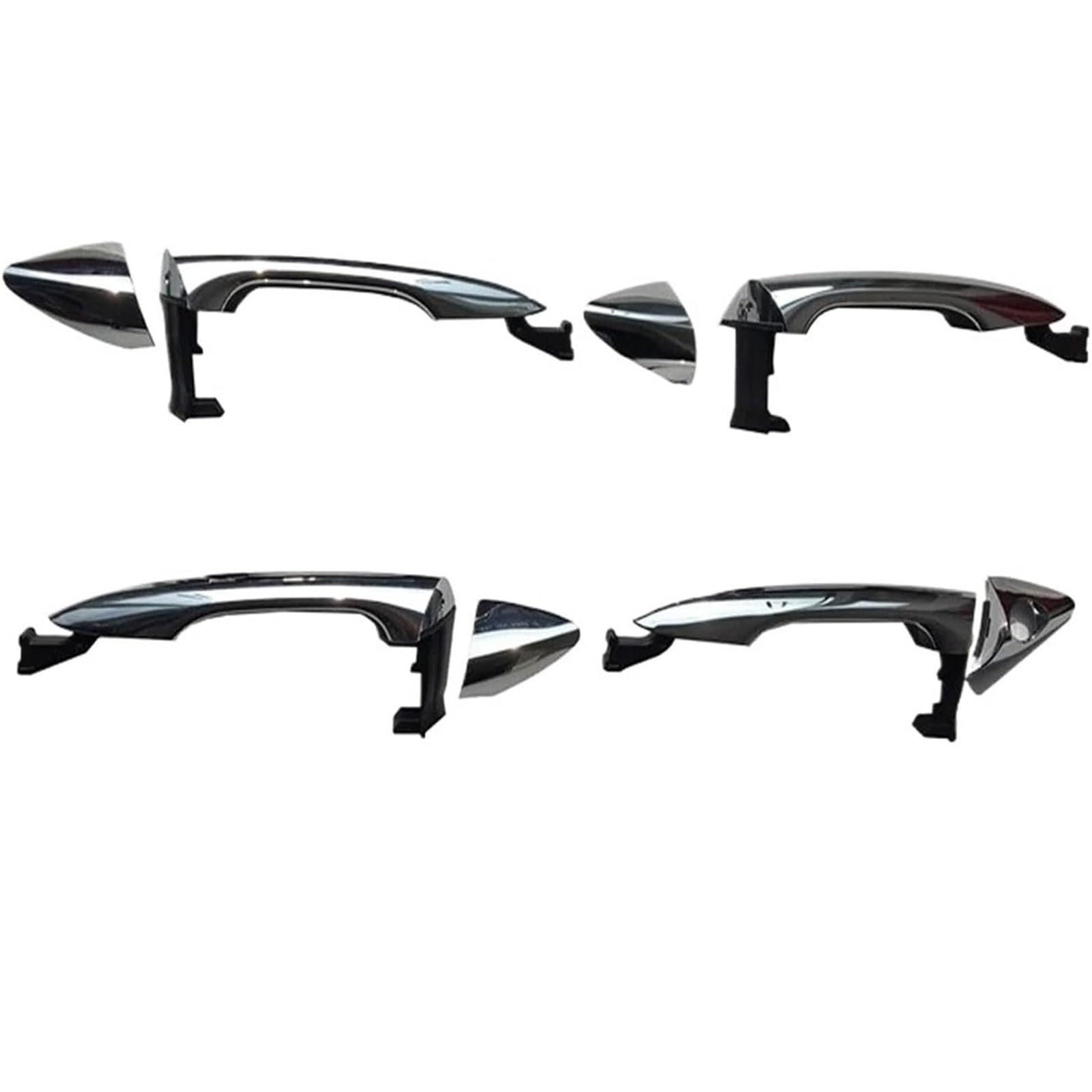 Glymzoi One Color Car Exterior Door Handles Car Outer Door Handle For Elantra Md 2012-2015 Front Rear Lh Rh Exterior For Chrome Outside Catch 8Pcs 1Set