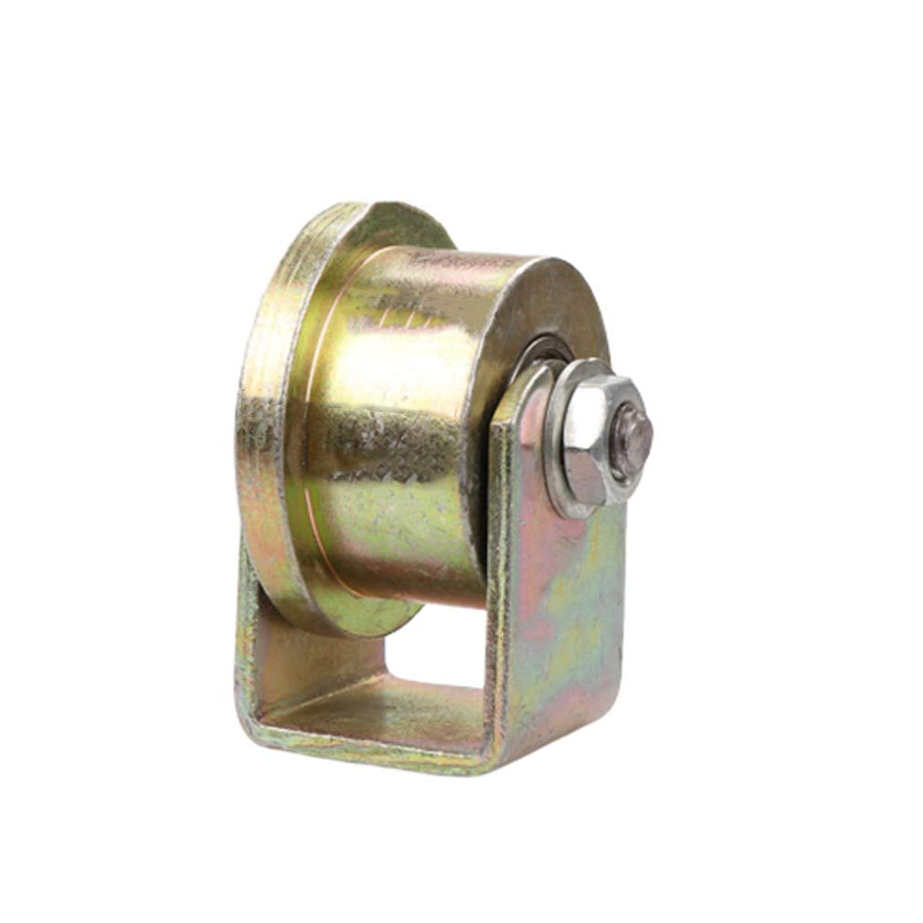 GBRJUYF Heavy Duty T-Groove Sliding Gate Roller Track Wheel, 80mm Galvanized Steel Barn Door Casters, Durable Slide Hardware for Smooth Operation