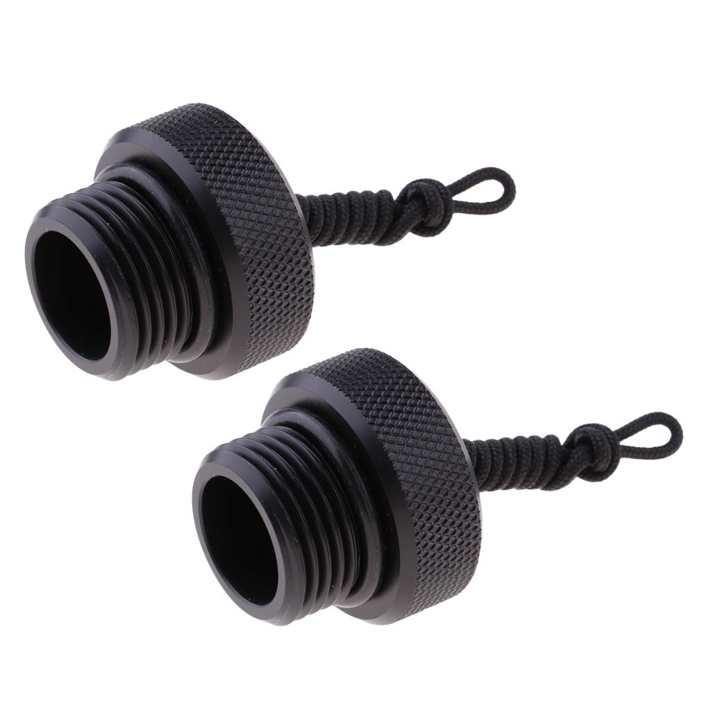 SM SunniMix 2pcs Scuba Diving First 1st Stage DIN Regulator Tank Valve Cover Thread Cap