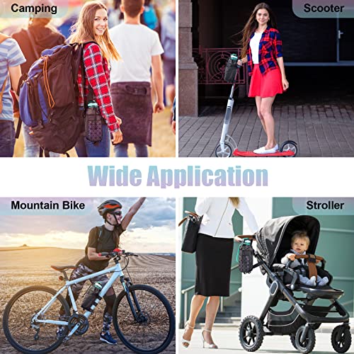 Bike Cup Holder, [800D Oxford Cloth] Spopal Bike Water Bottle Holder Fit 12-32Oz Bottles,Thickened Insulated Bike Cup Holder With Reflective Storage Pockets For Bike, Motorcycle, Scooter, Wheelchair #TOP6