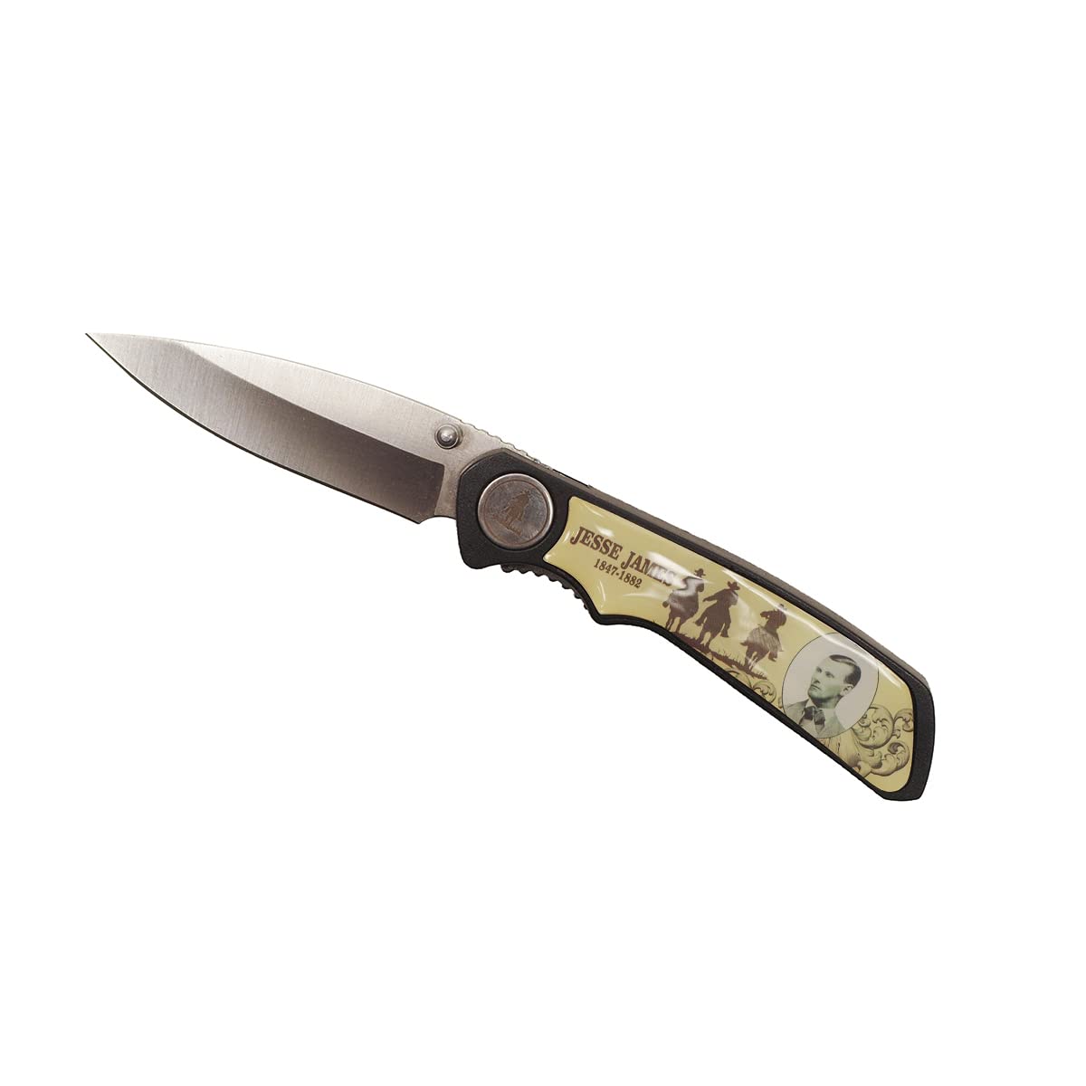 Amazon.com : Outlaw Jesse James Wild West Mens Folding Pocket