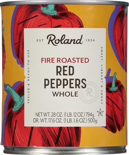 Image of Roland Foods Fire-Roasted Red Peppers, Specialty Imported Food, 28 Ounce, Pack of 1