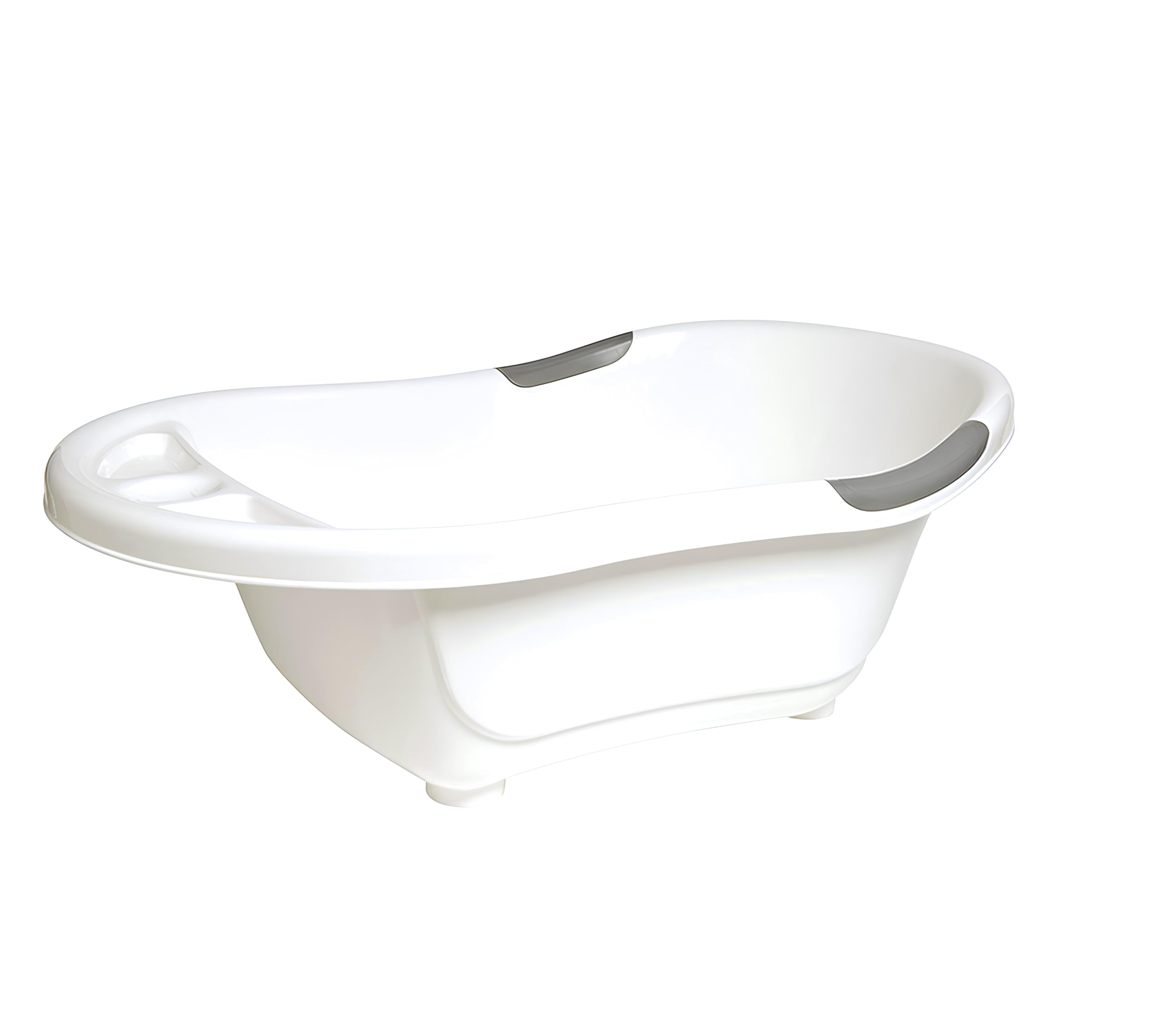dBb Remond 306005 przezroczysta wanna z plughole i antypoślizgowymi uchwytami, biała
