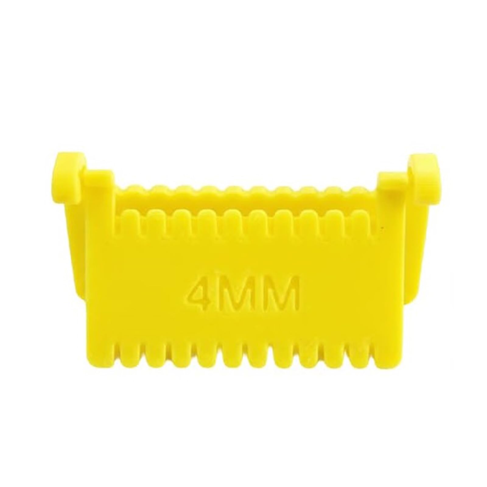 Clip-On Sewing Ruler No-Slip Sewing Needle Gauge Measuring Tool with Clips for Beginners Patchwork Mending and Embroidery (Yellow 4mm) (D)