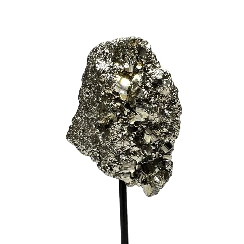 crystalmiracle Golden Pyrite Gemstone Rock Stand Crystal Healing Reiki Feng Shui Gift Wellness Luck Handcrafted