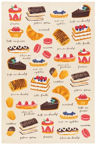 Image of Now Designs Patisserie Printed Kitchen Towel, 18x28 inches
