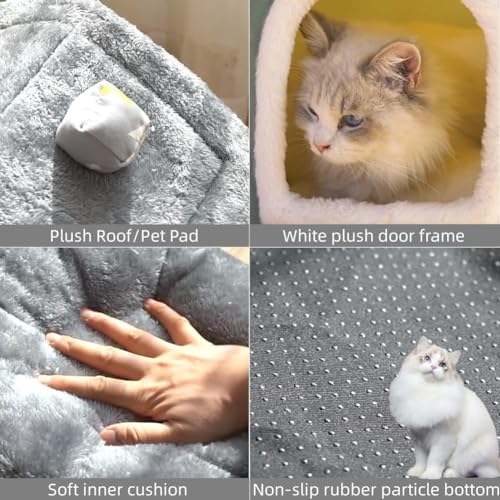 image for BXEBUI Dog House Indoor Memory Sponge, Foldable Dog House Kennel Bed M