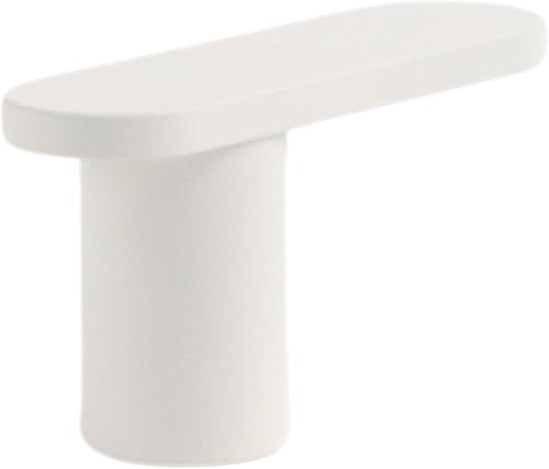 Pomo moderno de mediados de siglo para cajón de gabinete barra en L acabado mate nieve blanco