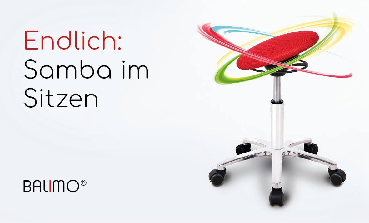 BALIMO Roll Berlin Bewegungshocker - Sitztrainer mit Stopp-Rollen