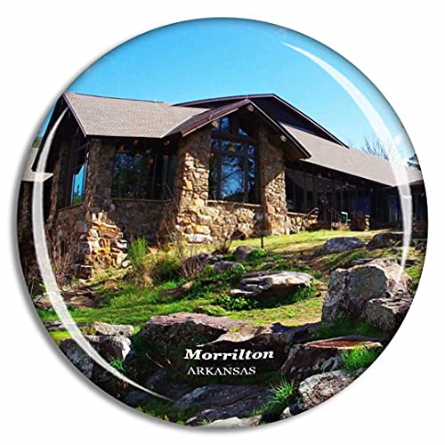 Morrilton Petit Jean State Park Arkansas USA Aimant de réfrigérateur Cadeau de voyage souvenir Collection Verre cristal 3D