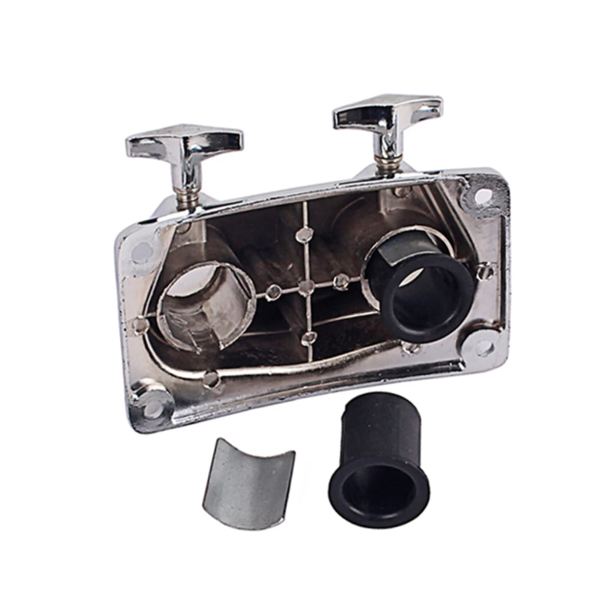 Abaodam Support De Batterie Métal à Double Trou Fixation Pour Tambour Et Cymbale Accessoire Percussion Léger Et Robuste Pour Kit De Batterie