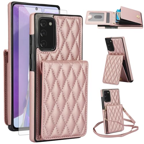 Étui portefeuille Samsung Note 20 5G avec bandoulière et fente crédit