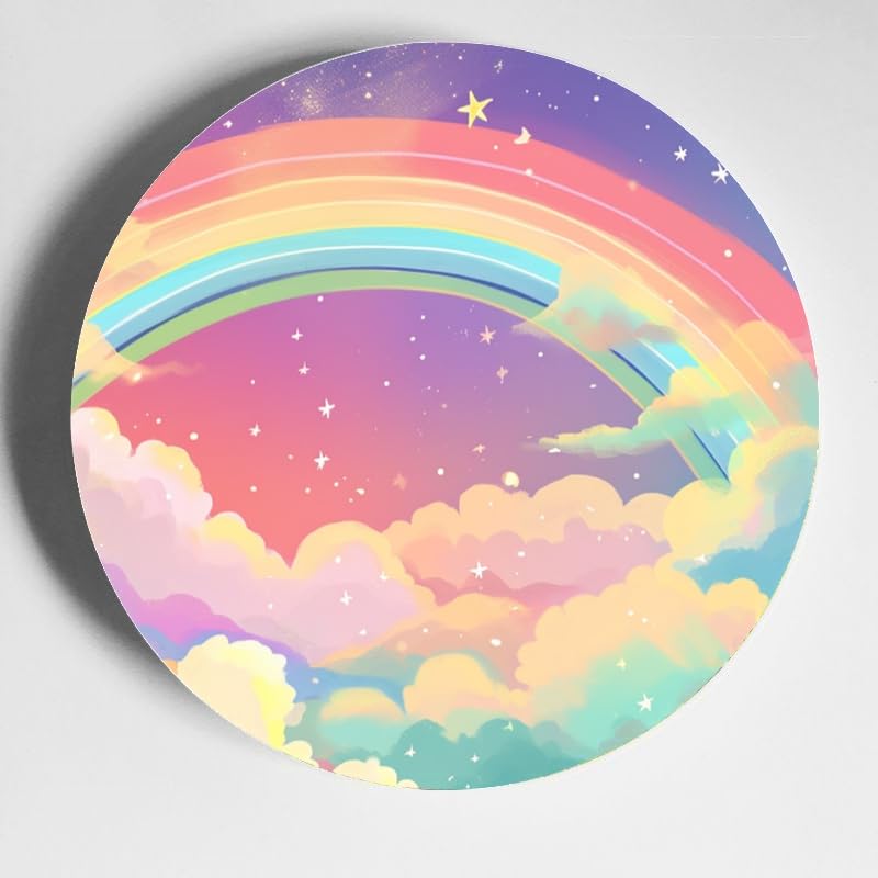 DNOVING Personalized Ceramic Decorative Plate Customizable Photo Text Logo Printed for Wall Hanging or Table Decor Perfect Memorial Gifts for Anniversary Birthday Gift CP-585152943