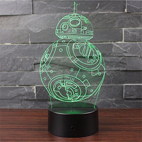 Lampada effetto 3D, Luce notturna regolabile con 7...