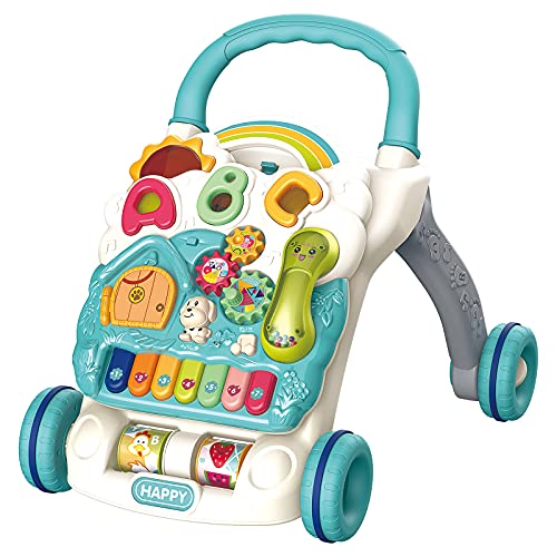 BBdis Sit-to Stand Learning Walker, Baby Walker for Girls, Baby Toys 6 to 12 Months Baby or Toddler Walker