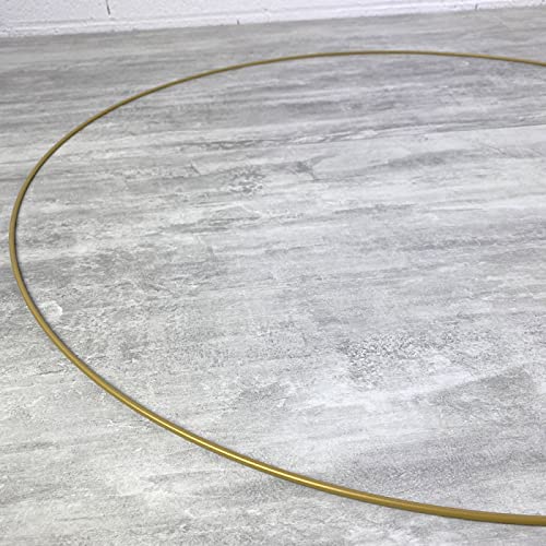 Lealoo Grand Cercle XXL métallique doré Ancien, diam. 80 cm pour Abat-Jour, Anneau epoxy Or Attrape rêves
