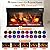 ROVSUN 36 Inch 3-Sided Glass Electric Fireplace Insert, Electric Fireplace Heater with Remote Control, Wall Mounted and Recessed Fireplace with 8H Timer, 20 Flame Color for Indoor Use, Office, Bedroom