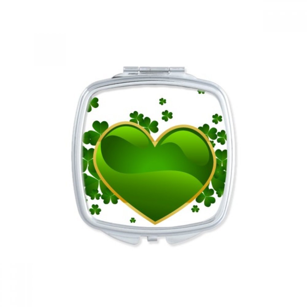 Miroir compact portable trèfle à quatre feuilles pour petit miroir main mignon