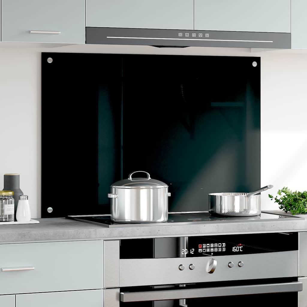 Generisch Küchenrückwand Schwarz 90x60 cm Hartglas,Heim & Garten,Küche & Esszimmer,Küchenhelfer & -utensilien,9.03KG,249489