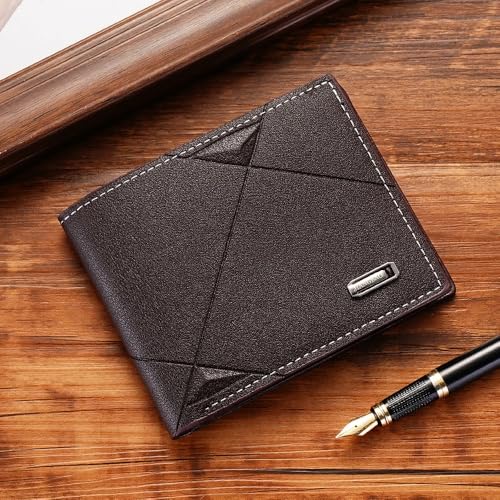 1pc Beautiful Men's Horizontal Wallet With Multi-compartment Box, Foldable PU Men's Wallet Is Trendy And Youthful For Men