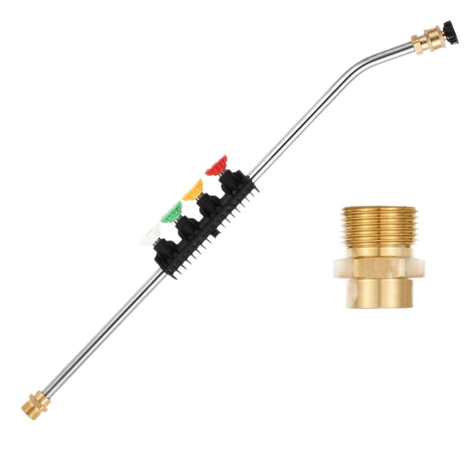 Pressure Washer Extension Wand Pressure Washer Wand Extension with Adapter Car Jet Lance Nozzle 5 Spray(ColorH)