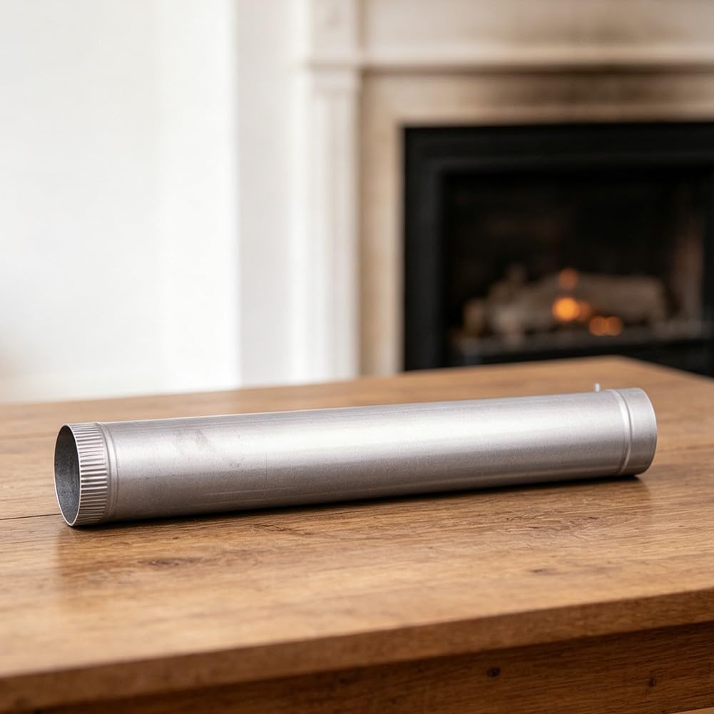 Tubo per camino Acciaio 50cm per calore per Stufa a Pellet Legna - Ventilazione Ottimizzata Diametro 15cm(20)